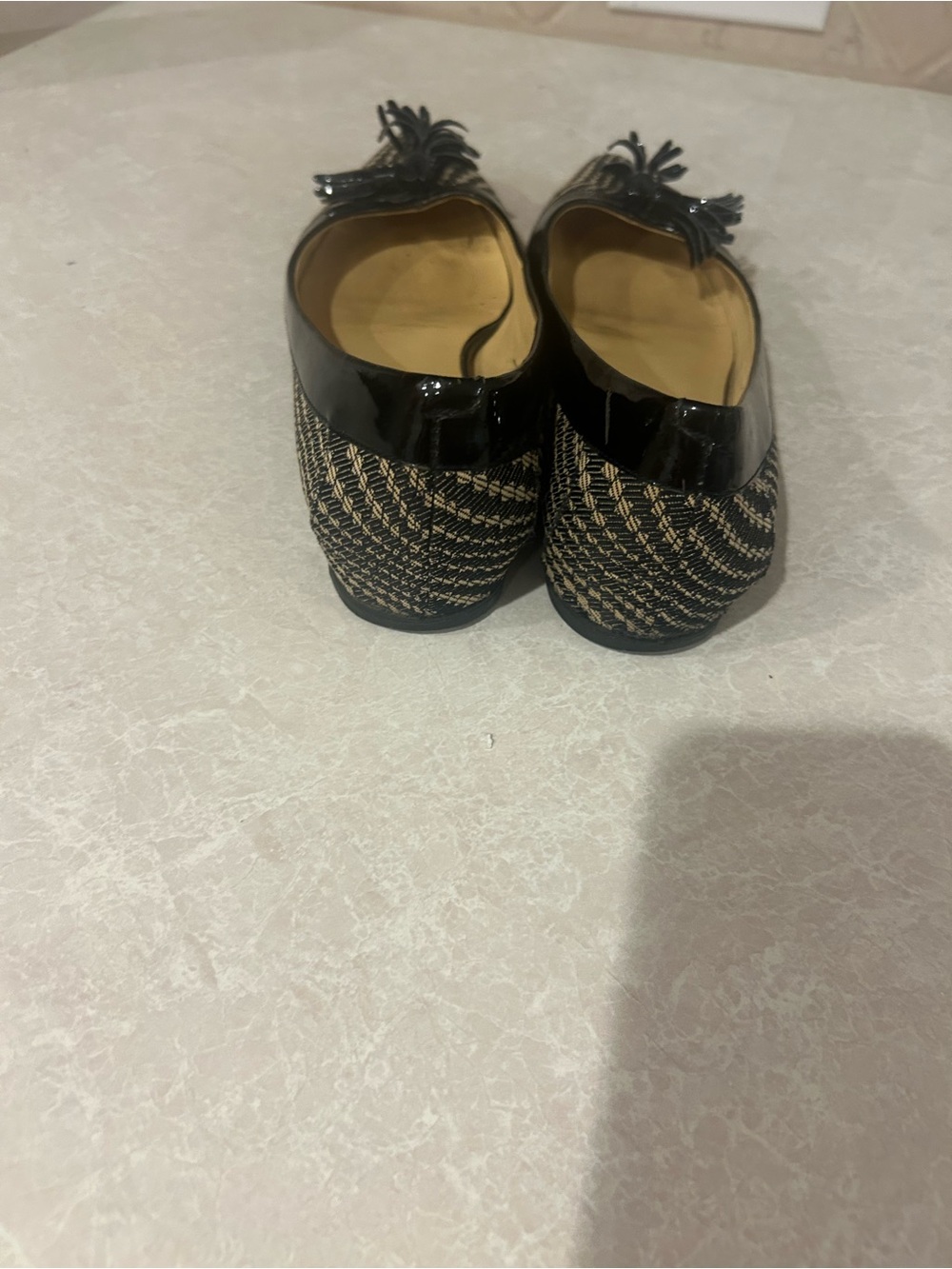 Cole Haan Black Woven Pointed-Toe Flats with Tassel Accent - Picture 5 of 6